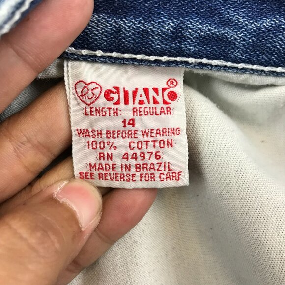 Vintage Gitano Womens High-Waisted Relaxed Fit Jeans Size 14 100% Cotton - Picture 5 of 15